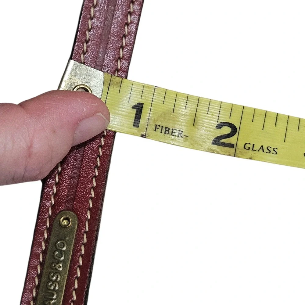 Levi Strauss & Co Burgundy‎ Skinny Thin Leather Belt Western Accents Women's 28